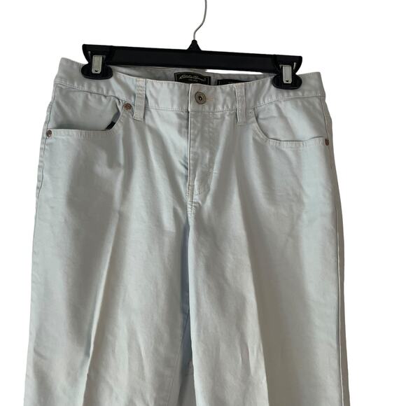 Eddie Bauer Women's Size 6 Stretch Light Blue Chino Capri Pants - Picture 2 of 9